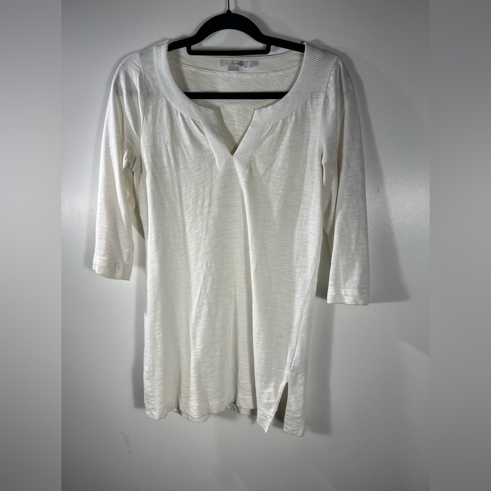 Boden Katrina V-Neck Tunic Top Sz 4 - Picture 3 of 9
